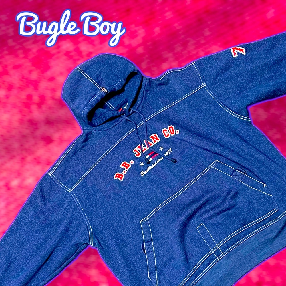 Bugle Boy Denim Jean Style Hoodie